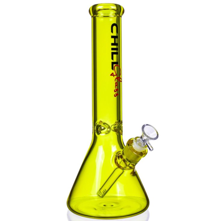 CHILL GLASS 14" FULL COLOR BEAKER WATER PIPE