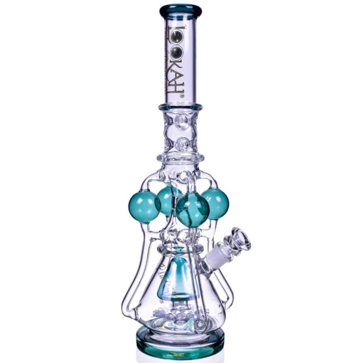 WICKED TWISTER CLOVER GLASS 20" TRIPLE ARM BALL CHAMBER W