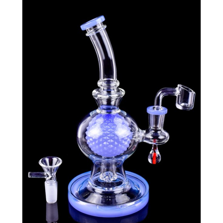 THE MIRROR BALL 8" TILTED SPHERICAL MATRIX PERC BONG TheBestSalvia